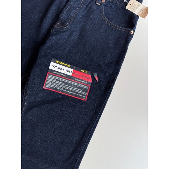 Vintage NWT TOMMY HILFIGER Dark Wash High Rise Flared Bell Bottom Jeans, Size 29 - Picture 3 of 16